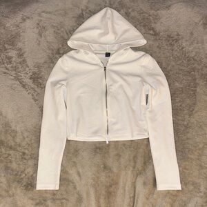 SHEIN cropped zip up hoodie